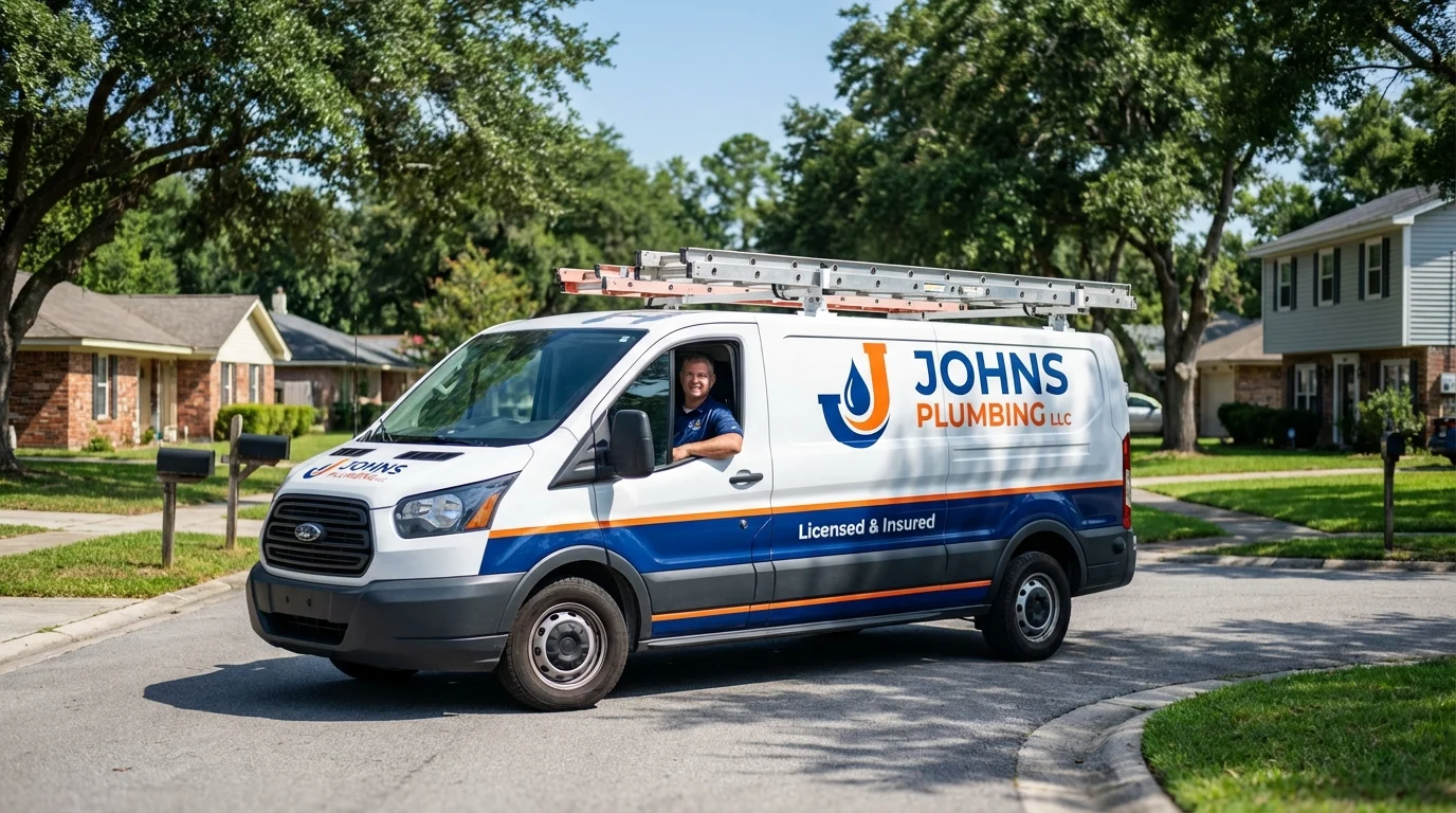 Johns Plumbing LLC service van in Mohave Valley, AZ