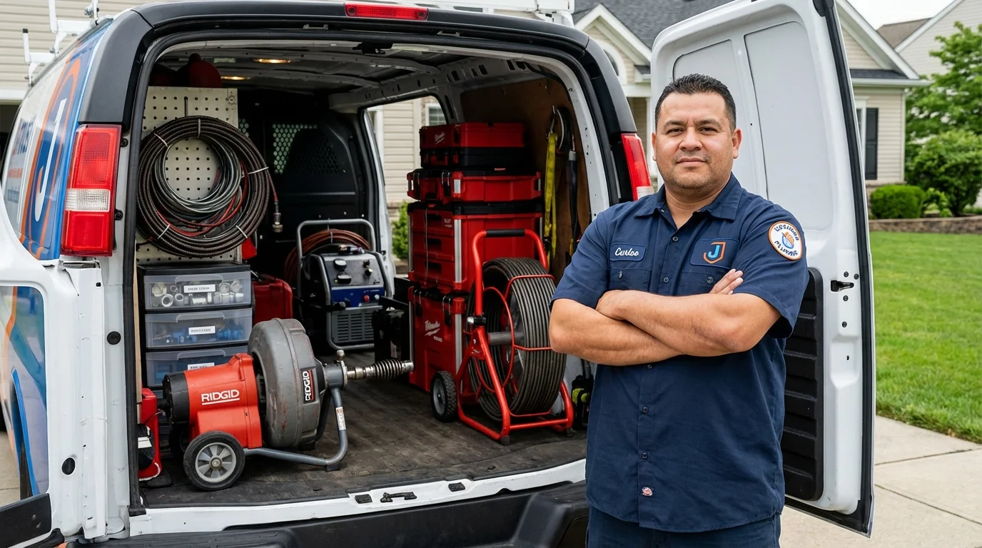 Professional drain cleaning equipment and Johns Plumbing LLC plumber in Mohave Valley