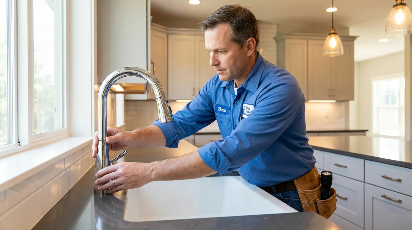 Kitchen faucet installation by Johns Plumbing LLC in Mohave Valley